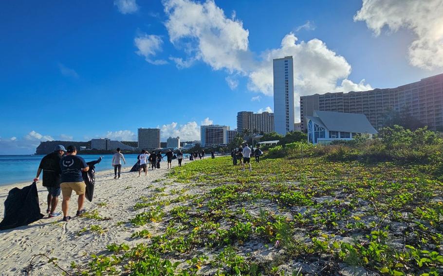 Many in-house guests participated in the Dusit Guam beach and roadside cleanup in celebration of Earth Week. 