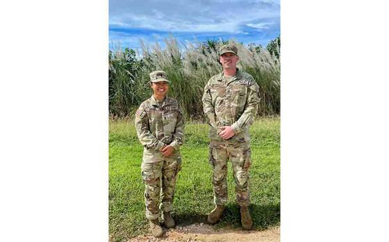 1st Lt. Moira Mailed and Staff Sgt. Justin Morales became the first ever graduates of the 10-day U.S. Air Force Jungle Agile Combat Employment (ACE) Course held on Andersen AFB, Guam.