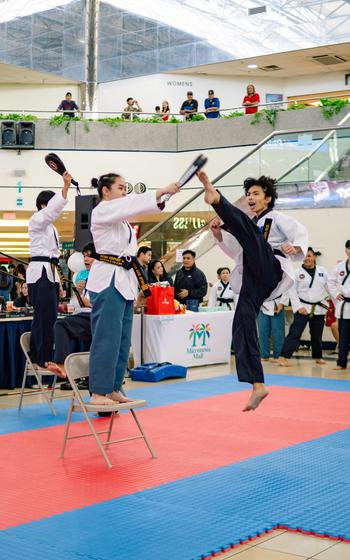 The Guam Taekwondo Center holds a demonstration for Micronesia Mall’s 37th Anniversary.