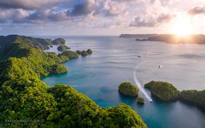 bird-eye view of Palau islands