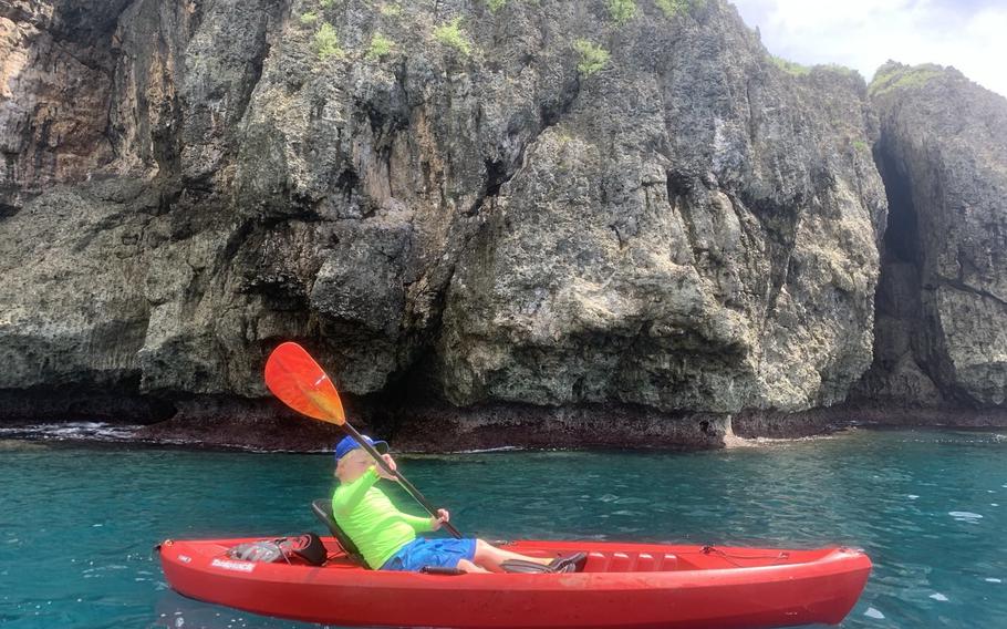 Kayaking near Gab-Gab Beach.