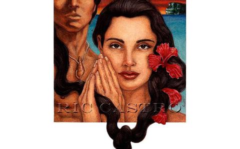 Photo Of An illustration of a couple by the beach.