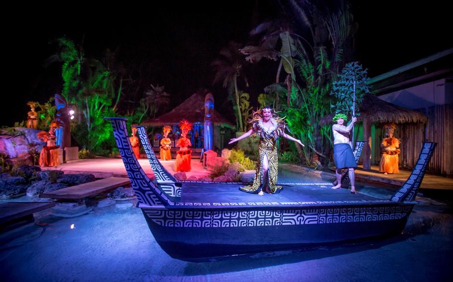 scene from Island Cultural Dinner Show at Fish Eye Marine Park Guam