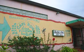 The exterior of a restaurant.