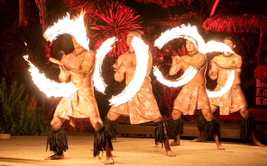 scene from Island Cultural Dinner Show at Fish Eye Marine Park Guam